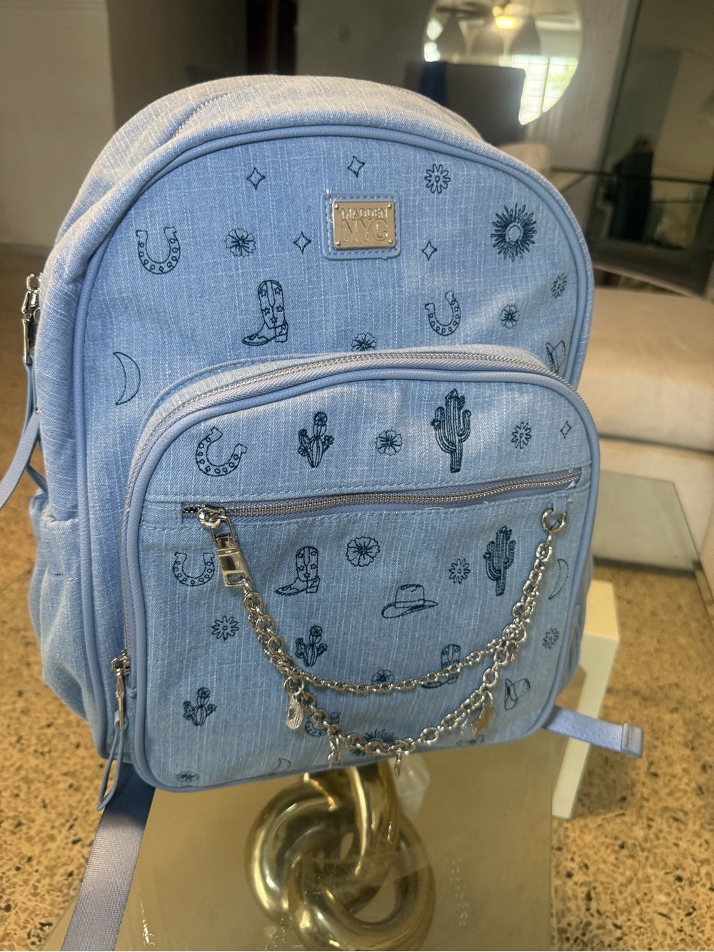 Madden NYC Light Blue Western Backpack